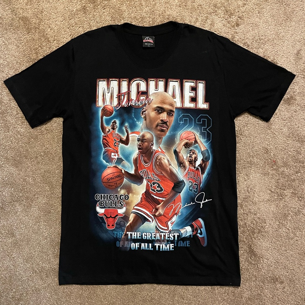 Michael Jordan Graphiti Picture Greatest of all Time t-shirt size Large